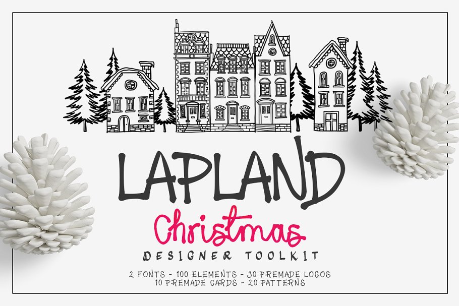 圣诞主题元素设计师工具包 Lapland Christmas Toolkit插图