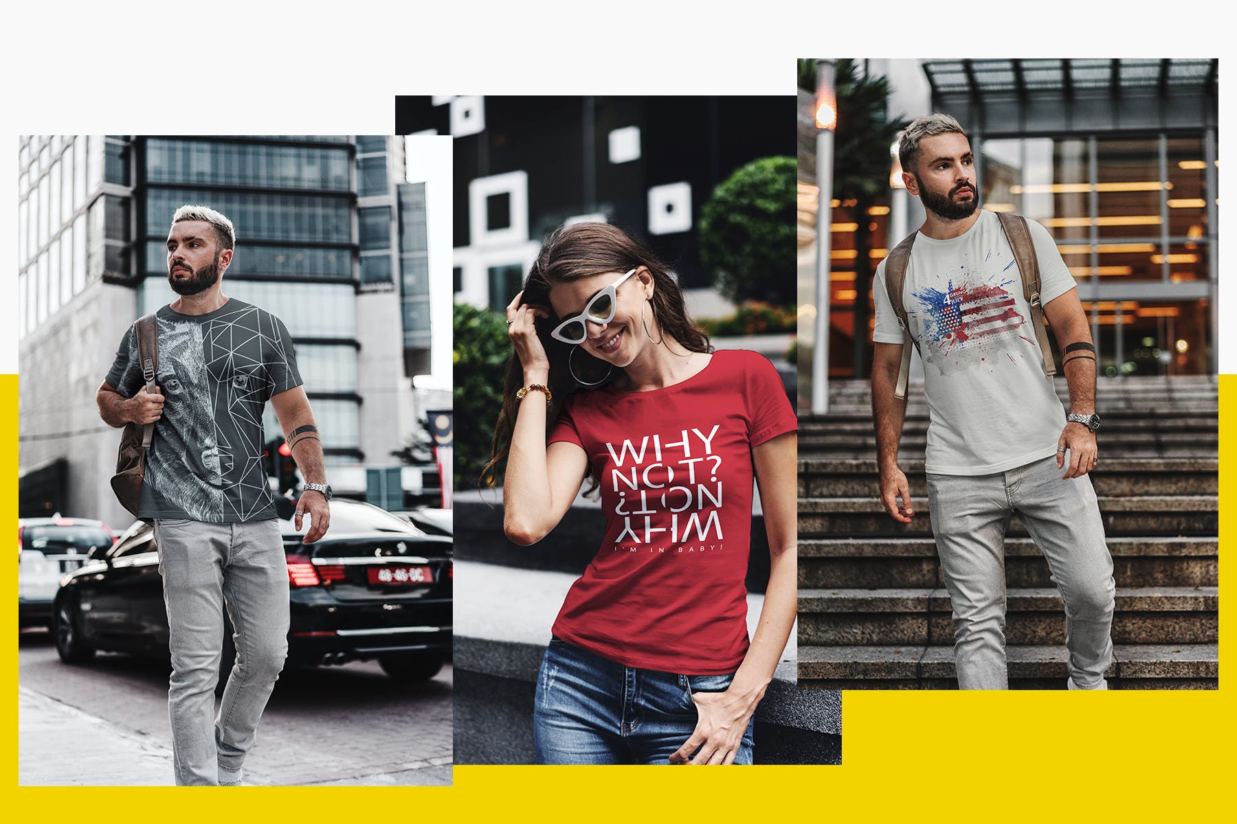 都市风格男士T恤印花设计效果图样机v2 T-Shirt Urban Style Vol2插图(4)