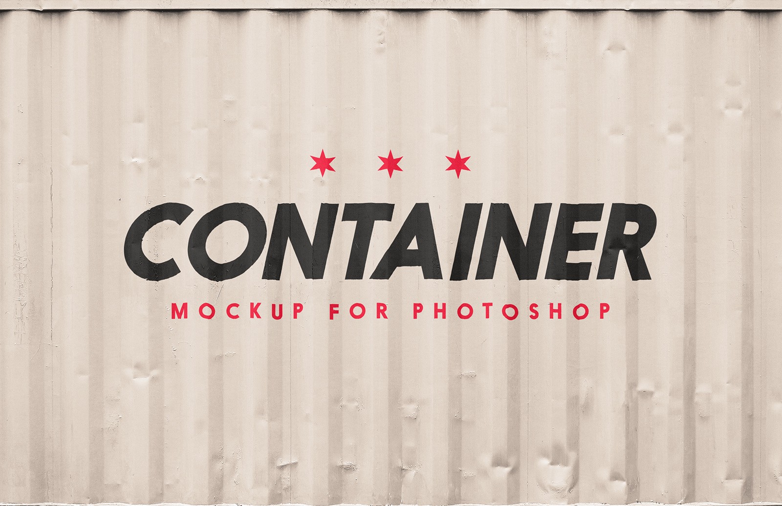 海运集装箱标志样机模型PSD Free Shipping Container Logo Mockup PSD插图(2)