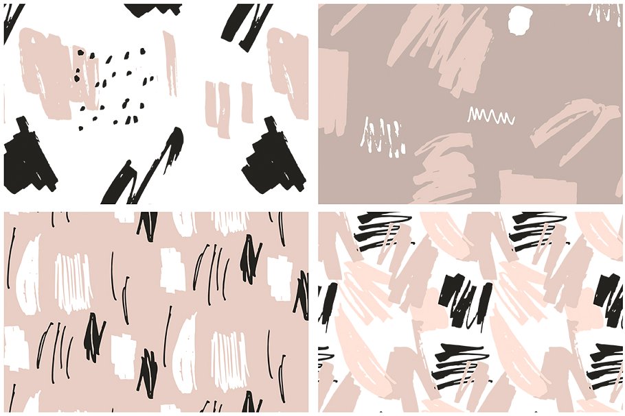 抽象图案笔刷&Instagram贴图模板 Abstract Brushed Patterns & Stories插图(11)
