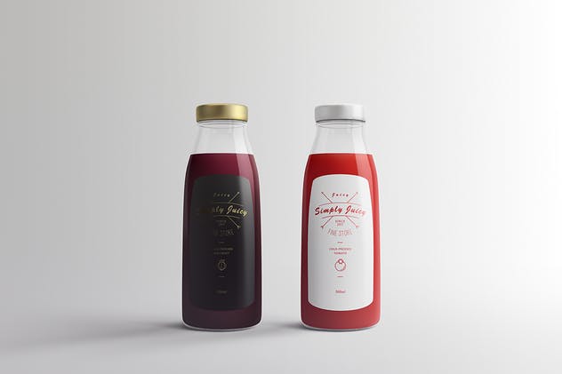 果汁瓶包装设计展示样机 Juice Bottle Packaging Mock-Ups Vol.1插图(4)