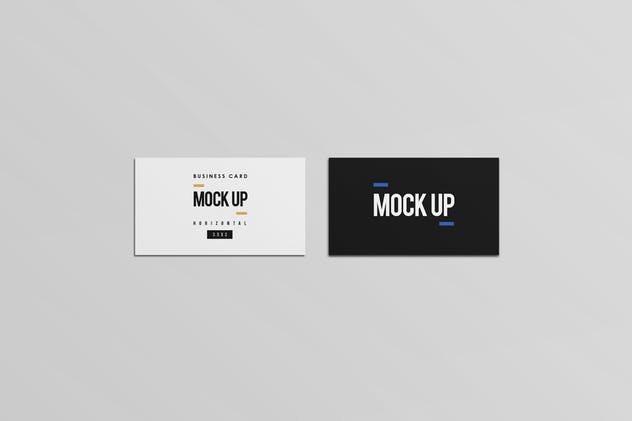 等距平铺企业名片设计样机模板 Business Card Mock Up插图(3)