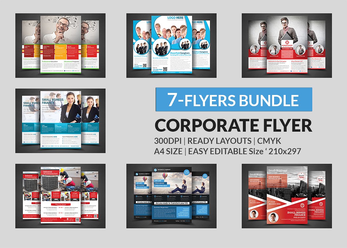 商务合作传单模板合集 Corporate Flyer Bundle插图