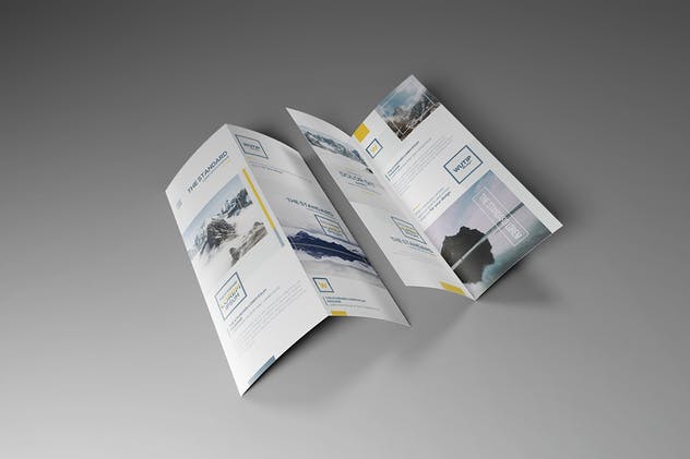 双折页旅游指南手册DL传单样机 Take-out Brochure/ DL Bi-Fold Mockups插图(6)