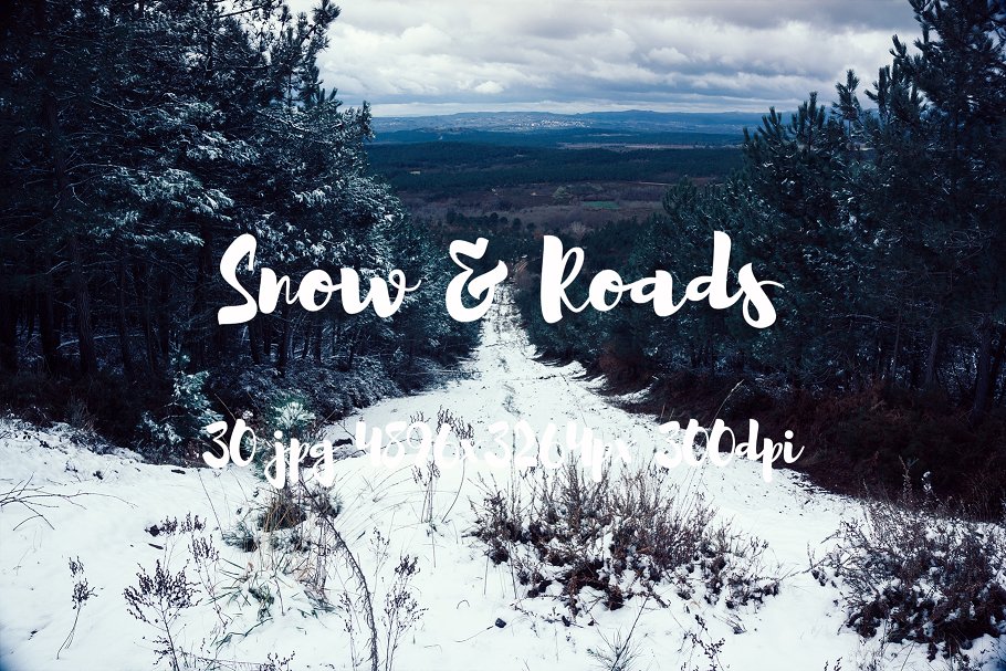 欧洲冬天雪景乡村公路高清照片素材 Snow and Roads photo pack插图(14)