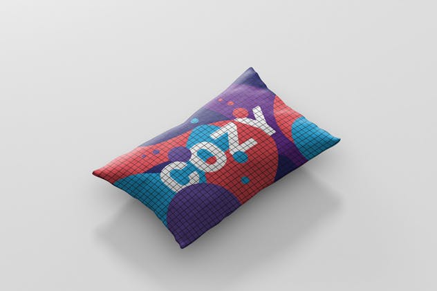 时尚多彩矩形卧室沙发枕头样机 Pillow Mockup – Rectangle插图(8)