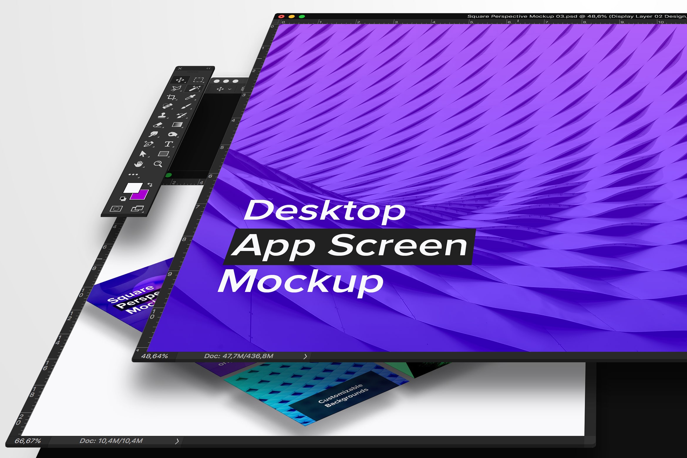 桌面应用程序设计屏幕预览样机01 Desktop App Screen Mockup 01插图(3)