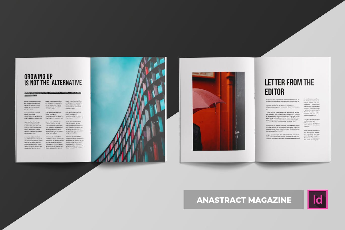 简约企业杂志版式设计模板 Anastract | Magazine Template插图(1)