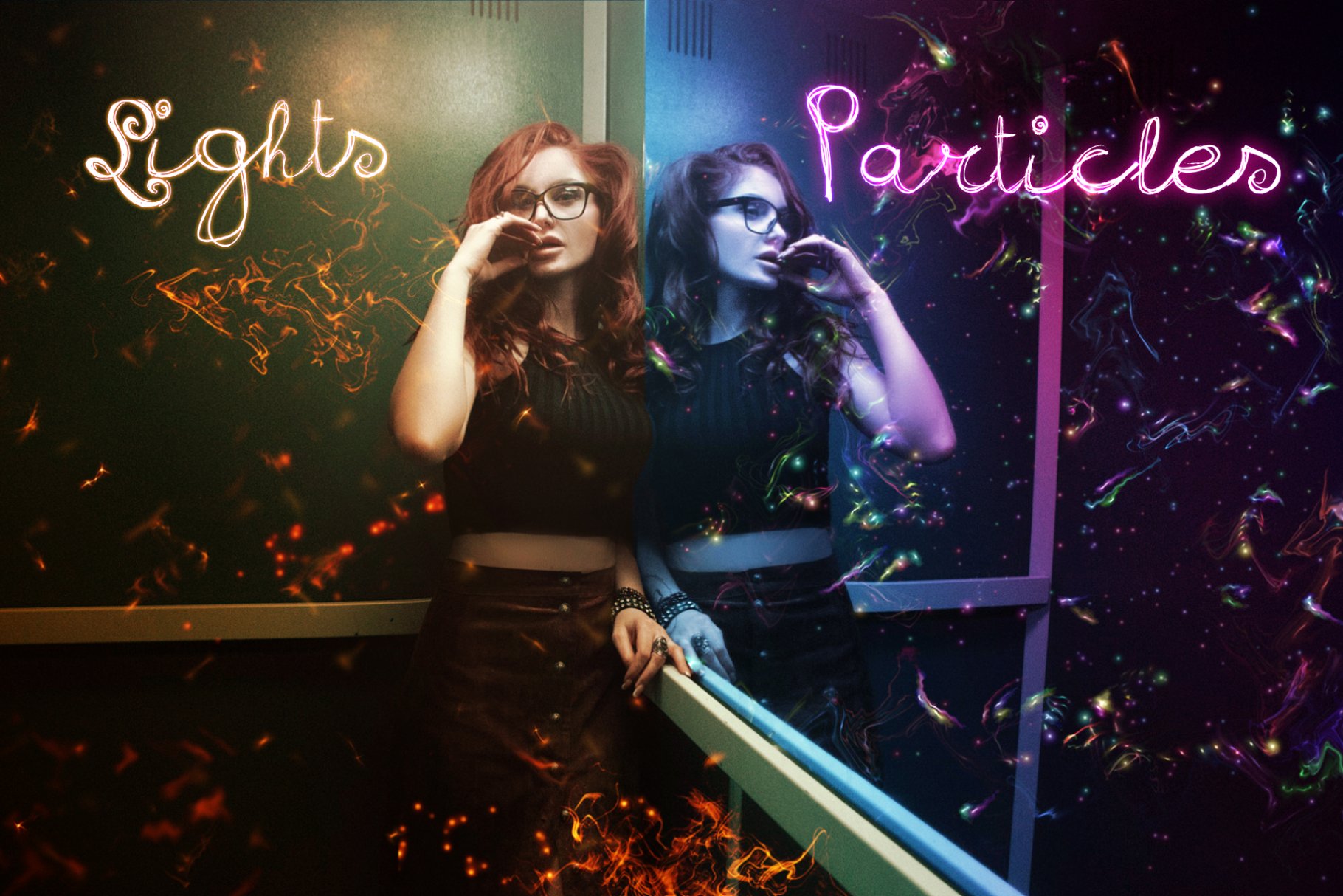 粒子光线背景PS笔刷 Lights & Particles – Photoshop Pack插图