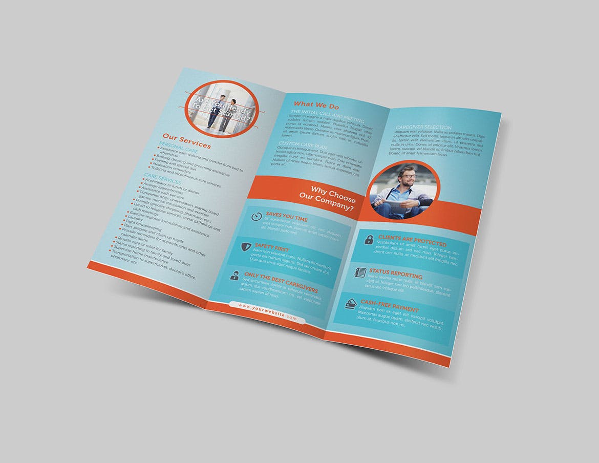 多用途企业商务主题三折页宣传单设计模板v2 Business Multipurpose Trifold Vol 2插图(1)
