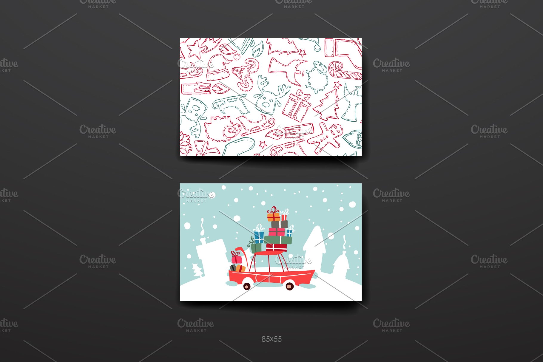 圣诞节日贺卡卡片模板 Merry Christmas Card Templates插图(13)
