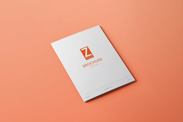 三折页宣传小册设计样机模板 Z-Fold Brochure A5 Mock-up插图(1)