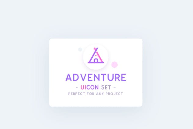 探险露营户外主题图标集[AI, EPS, XD] UICON – Adventure, Camping Icons Set插图(1)