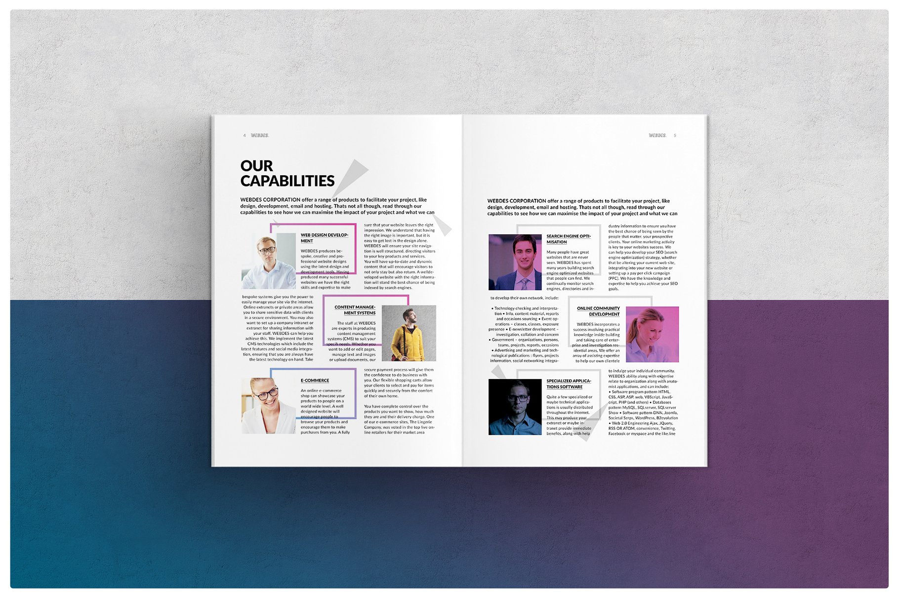 科技公司企业画册模板 Web Design Brochure插图(2)