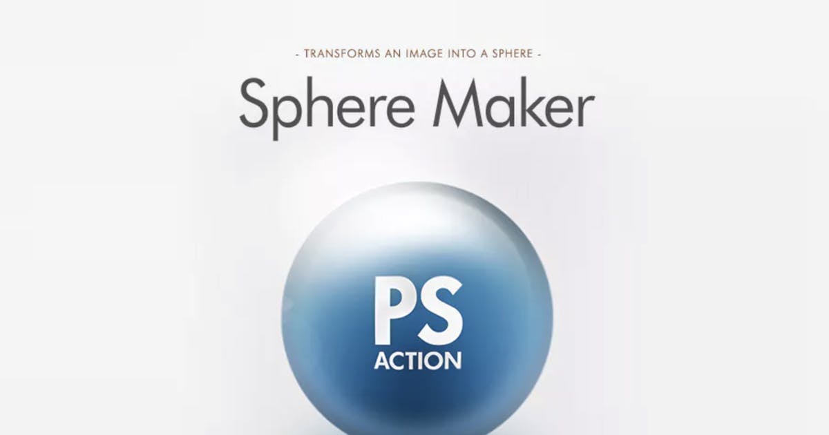 照片一键生成逼真3D立体球体PS动作 Sphere Maker Photoshop Action插图