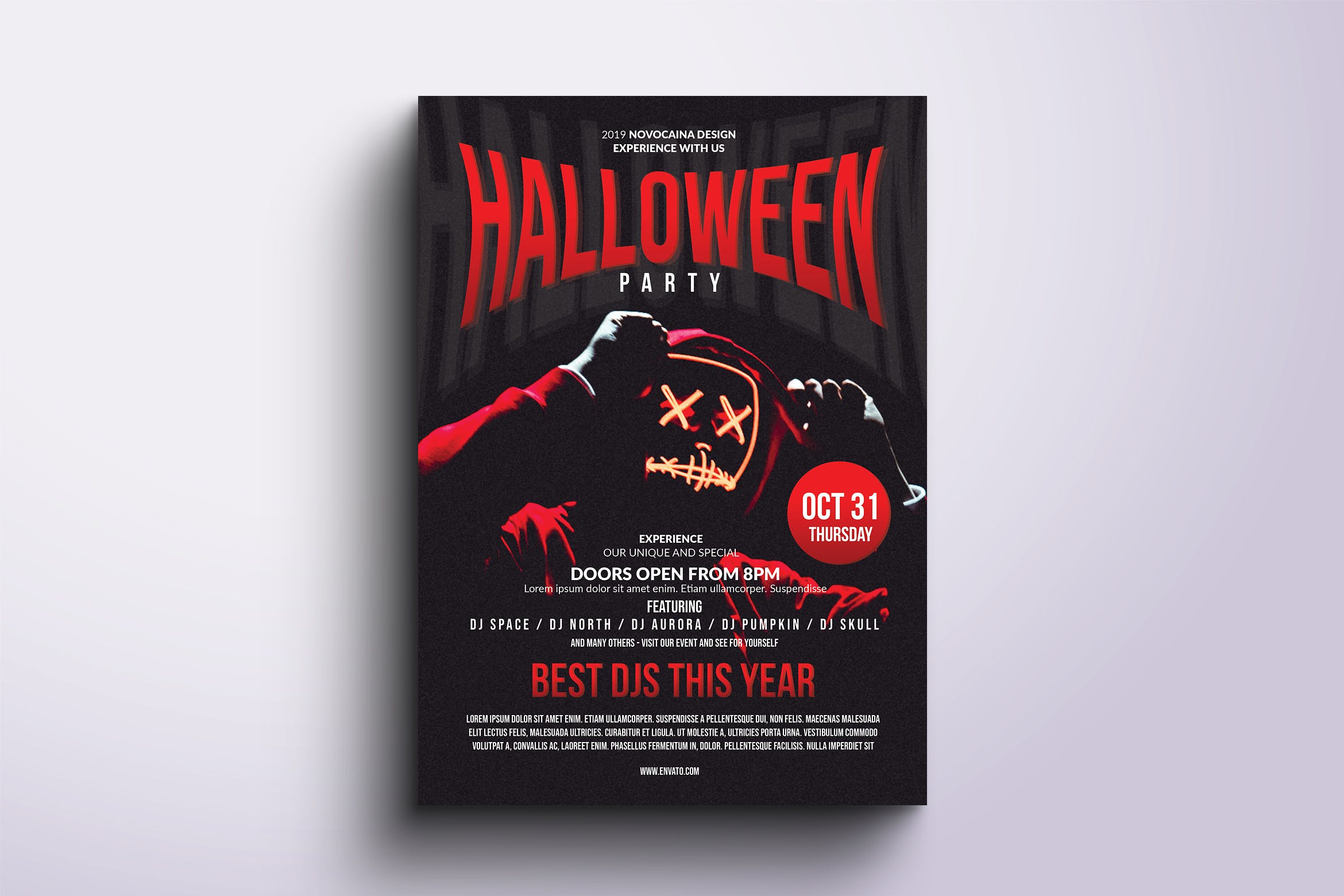 万圣节主题派对活动宣传海报传单设计模板v4 Halloween Party Poster & Flyer v4插图
