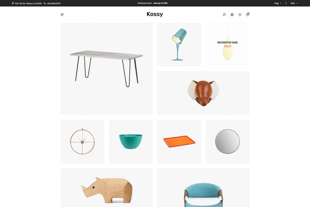 极简主义电子商务网站PSD模板 Kossy | Minimalist eCommerce PSD Template插图(10)