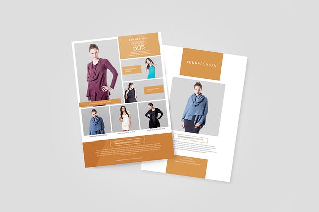 时尚服装品牌宣传海报设计模板 Fashion Promotion Flyer插图(2)