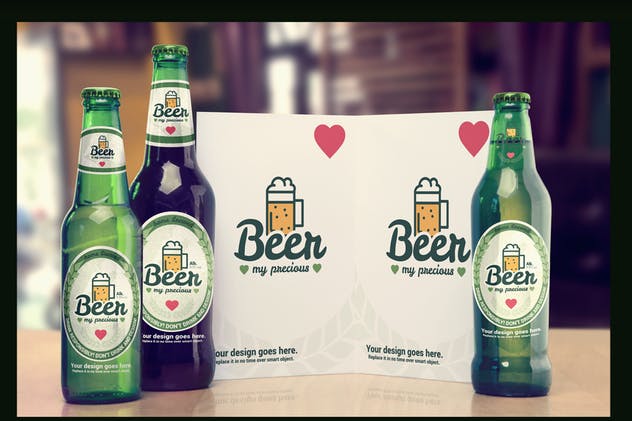 啤酒包装&品牌VI样机模板 Beer Package & Branding Mock-ups插图(12)