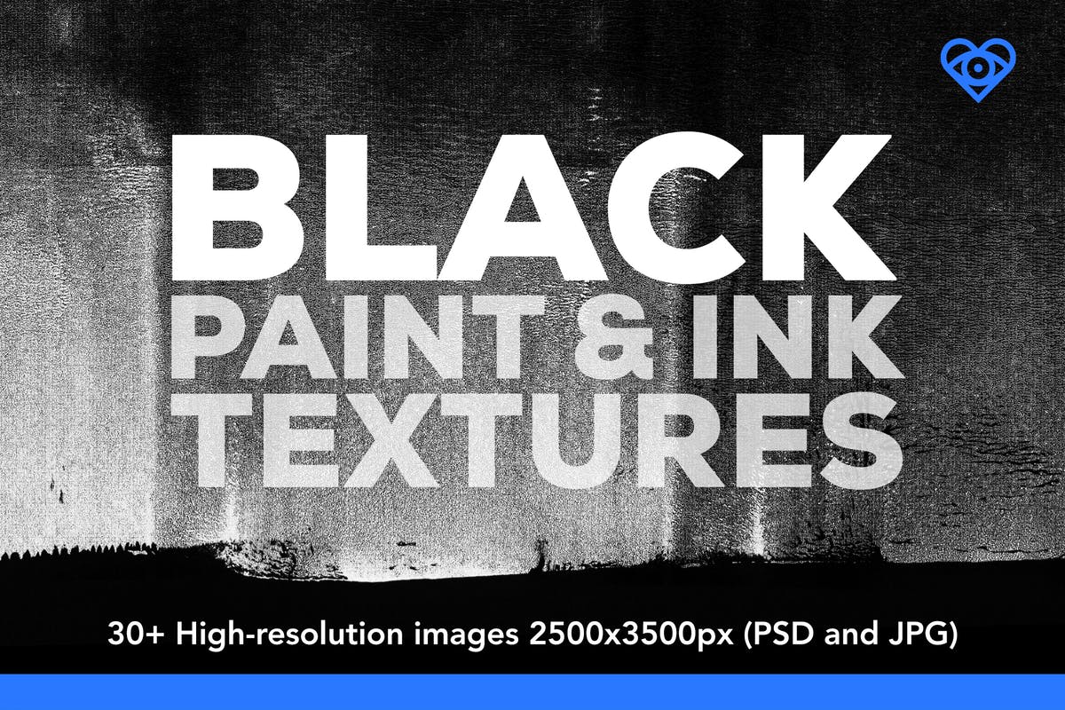 30款黑色油漆和墨水纹理 30 Black Paint and Ink Textures插图