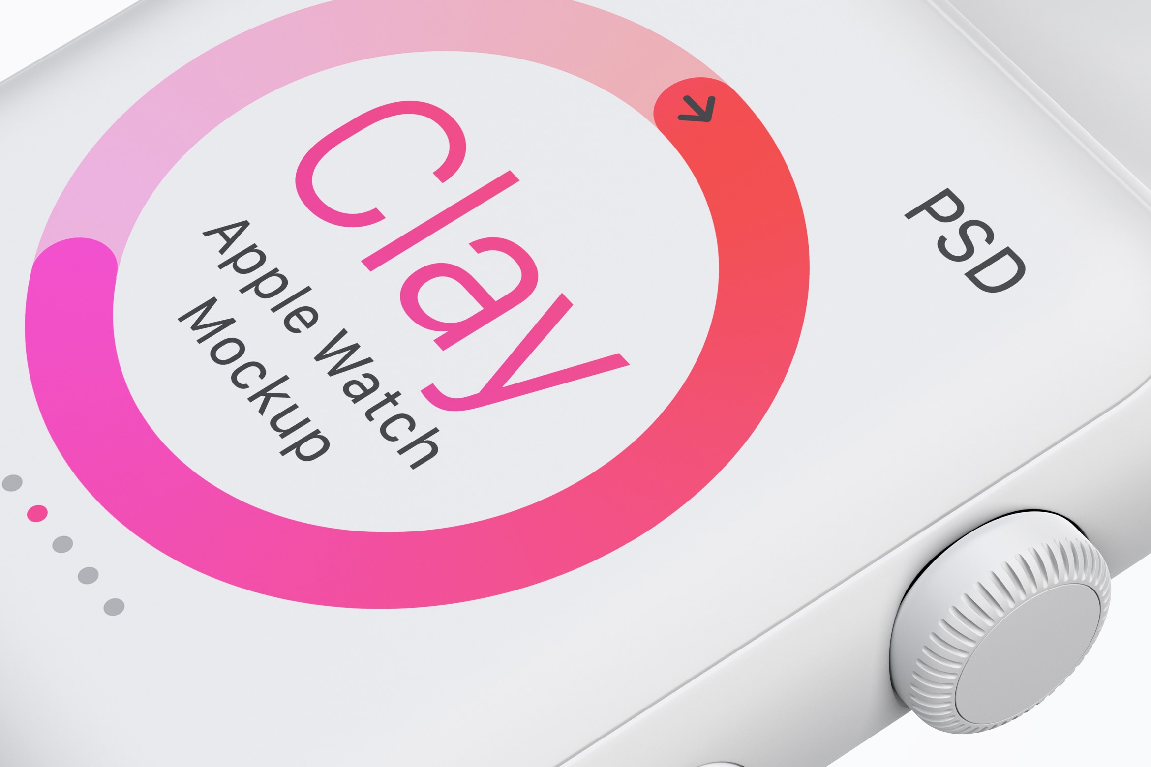 Apple Watch手表表盘UI界面设计效果图样机05 Clay Apple Watch Mockup 05插图(1)