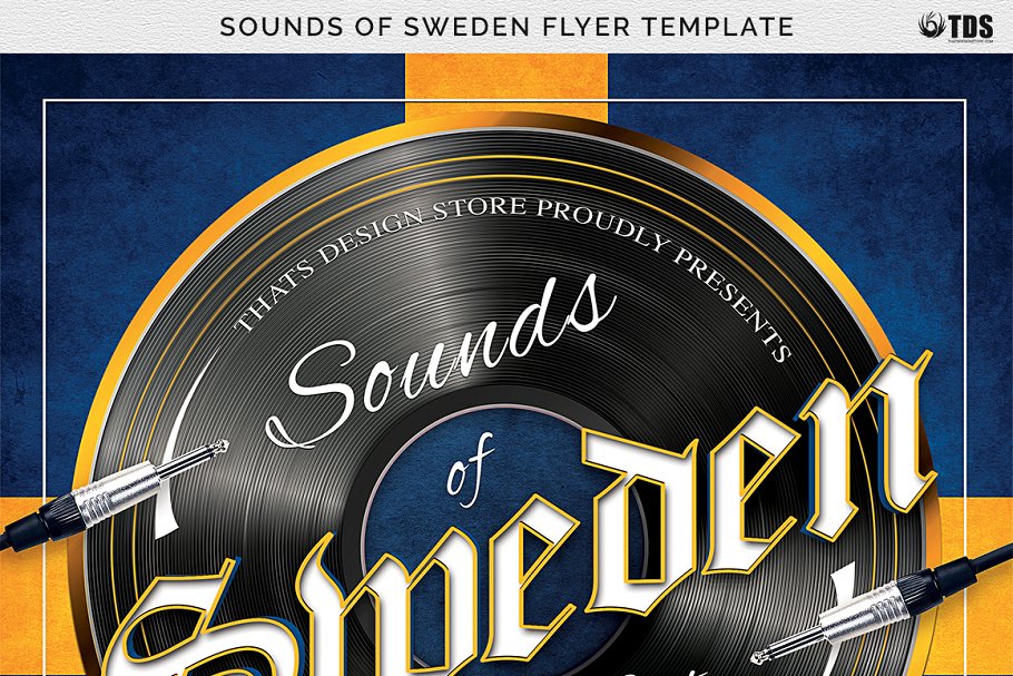 瑞典之声电子音乐PSD宣传单模板 Sounds of Sweden Flyer PSD插图(6)
