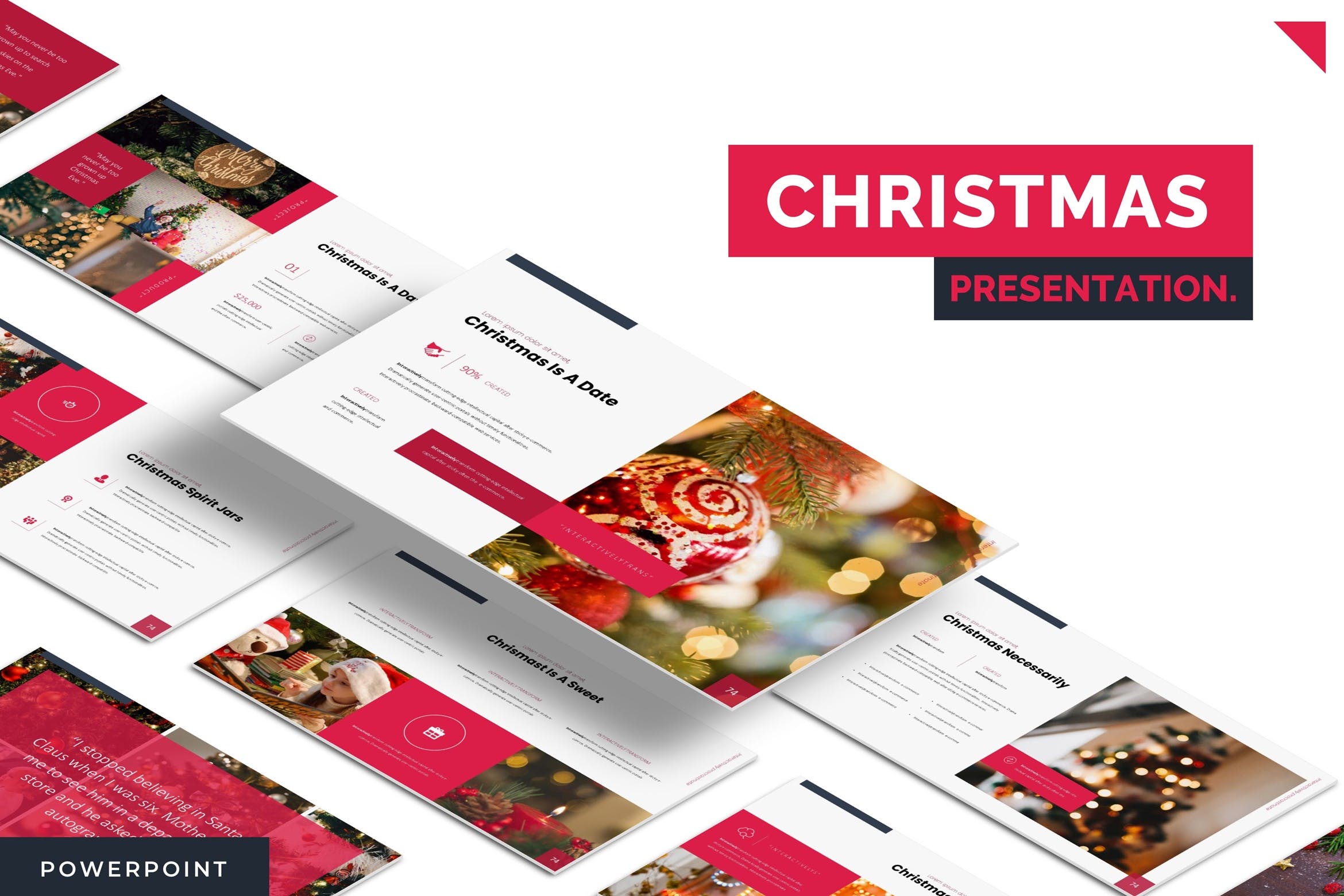 圣诞节节日主题PPT幻灯片模板下载 Christmas – Powerpoint Template插图