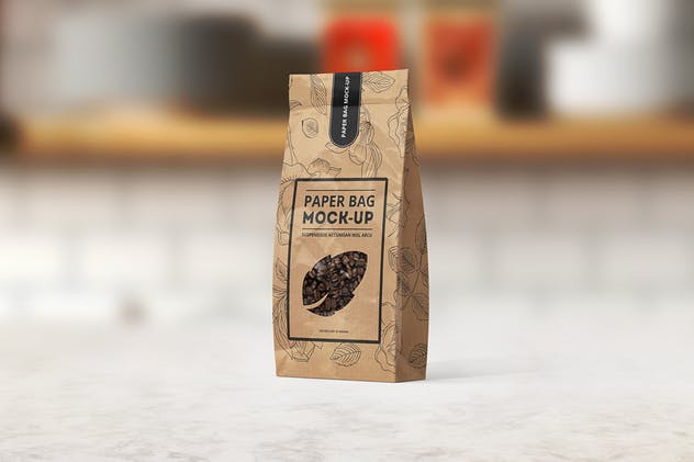 面包/咖啡豆牛皮纸袋包装样机模板 Paper Bag Mock-up插图(10)