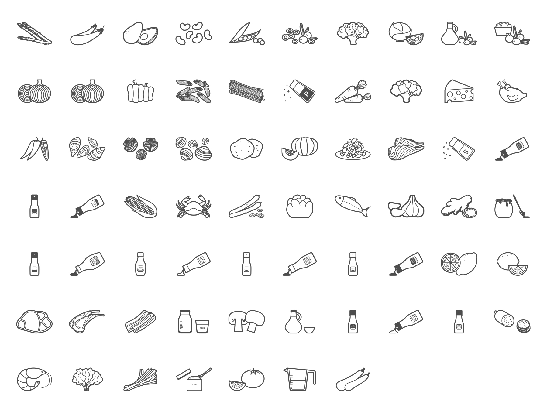 蔬菜线型图标套装下载[SVG]插图(2)