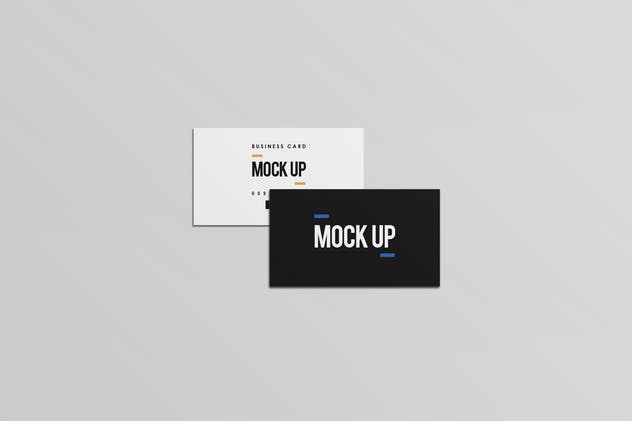 等距平铺企业名片设计样机模板 Business Card Mock Up插图(4)
