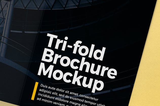 三折页A4规格传单样机模板 A4 Tri-fold Brochure Mockup插图(9)