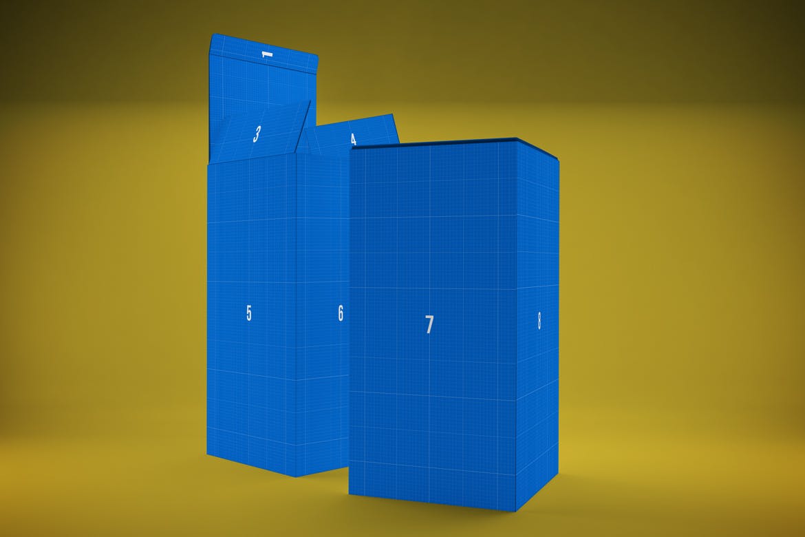 长方体高端产品包装盒外观设计样机模板 Rectangle Box插图(9)