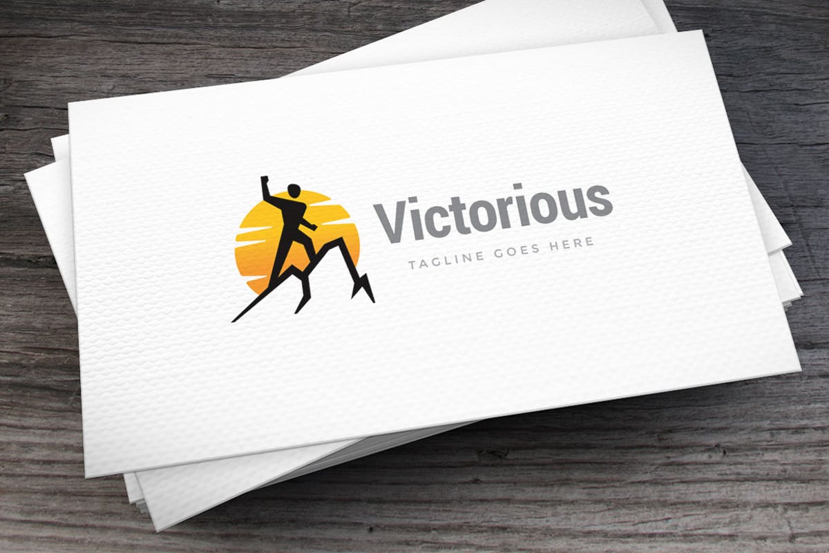胜利标志Logo创意设计模板 Victory Logo Template插图