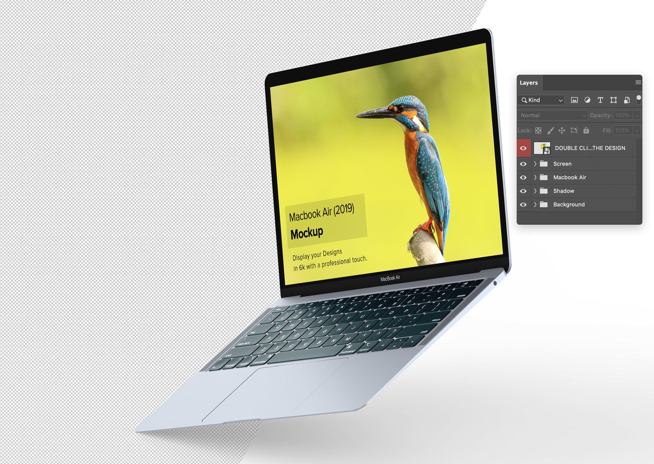 4K高清分辨率苹果超极本电脑MacBook Air样机 Macbook Air Mockup插图(5)
