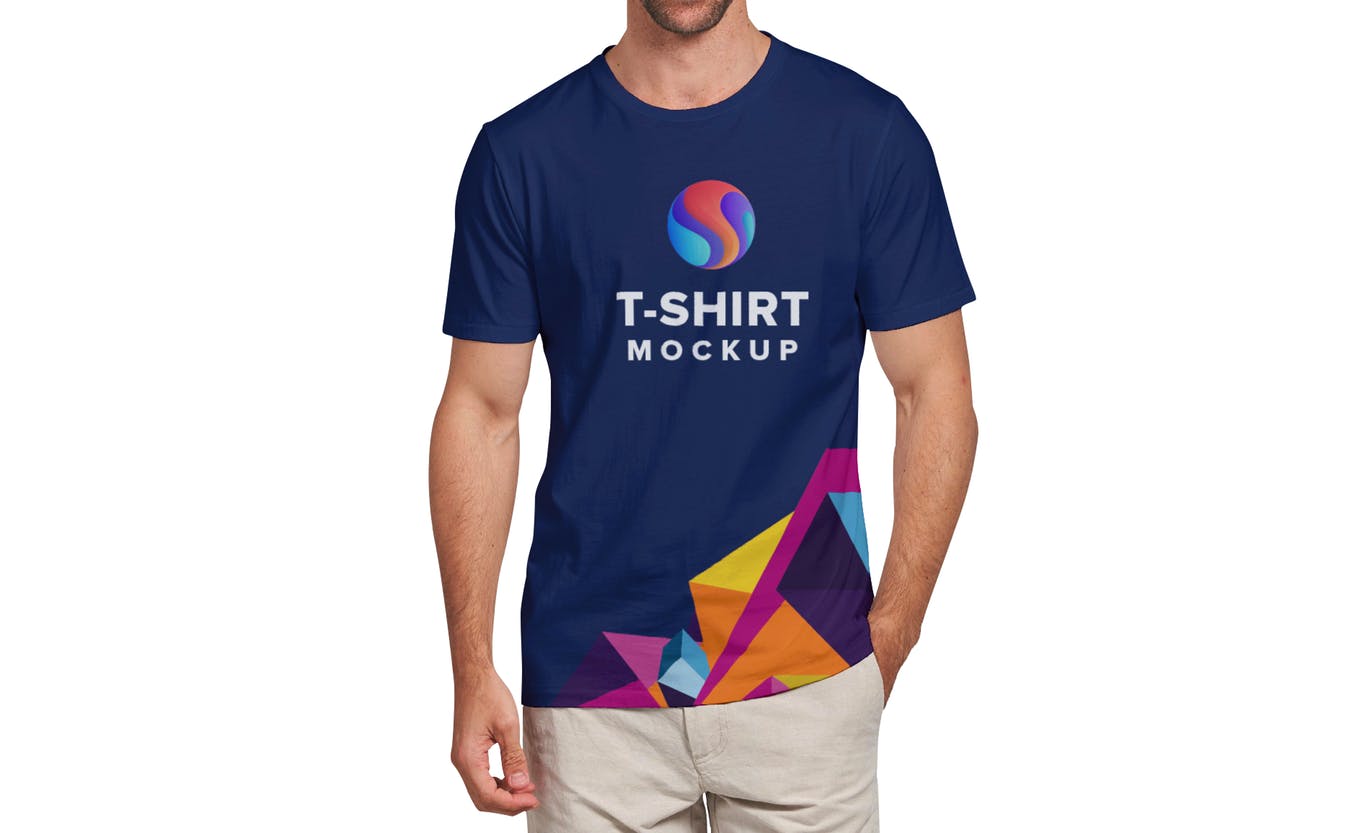 男士T恤设计模特上身正反面效果图样机模板v3 T-shirt Mockup 3.0插图(4)