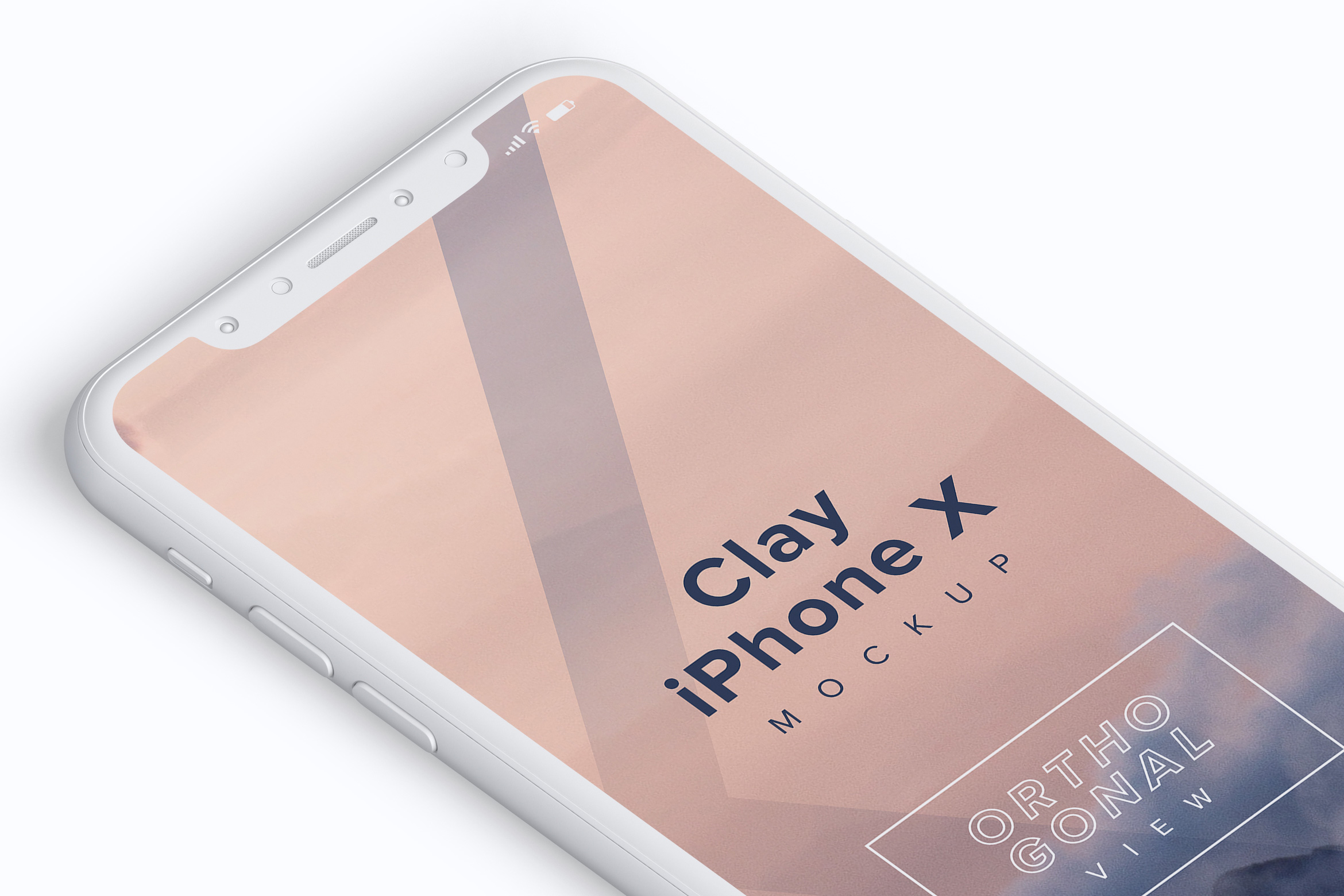 多个iPhone X智能手机屏幕等距平铺视觉样机模板 Clay iPhone X Mockup 02插图(2)