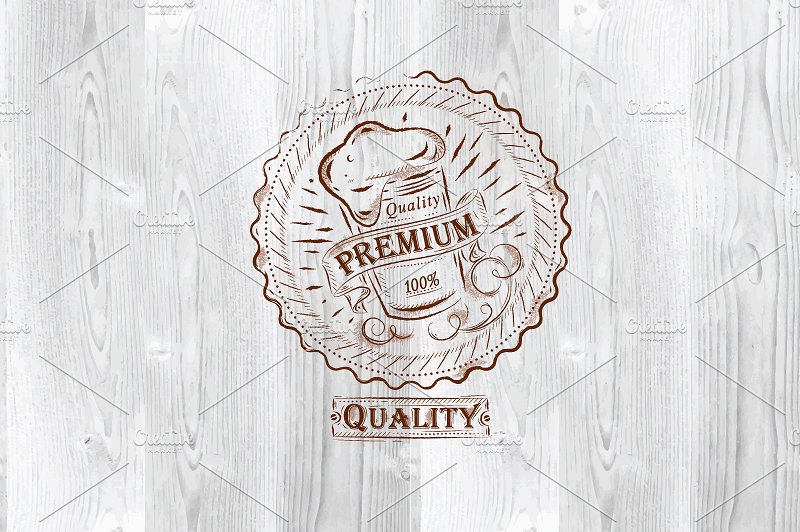 复古啤酒主题设计元素 Vintage design element beer quality插图(1)