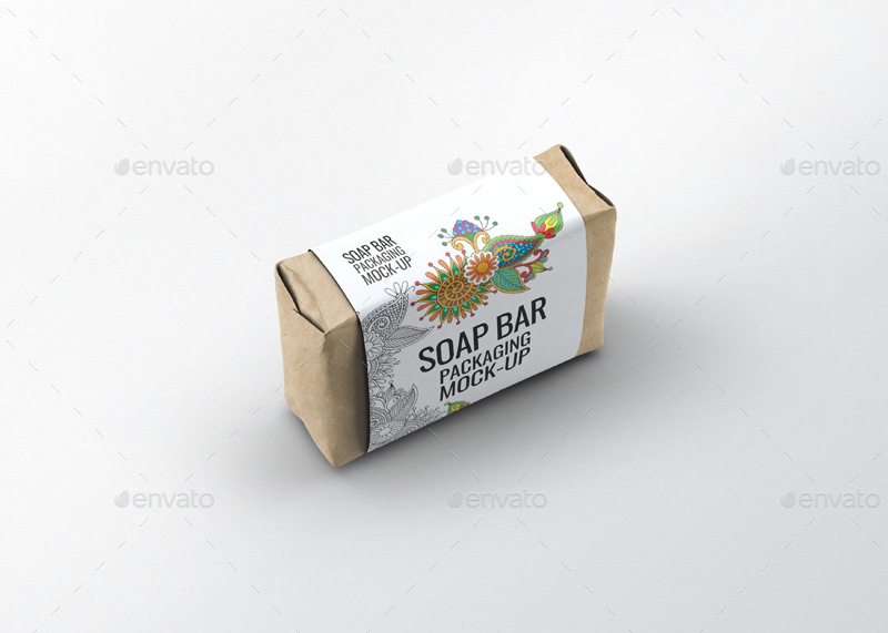香皂肥皂包装贴纸展示样机 Soap Bar Paper Sleeve Mock-Up插图(7)