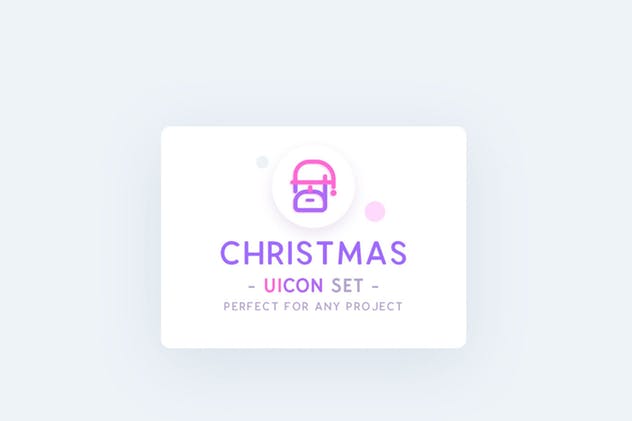 圣诞节＆冬天主题UI图标素材 UICON – Christmas, Winter Icons Set插图(1)