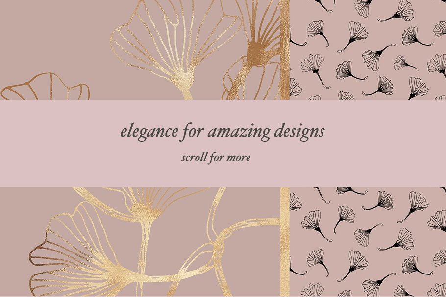 低调奢华风格花卉图案纹理 Rustic Floral Patterns & Graphics插图(5)