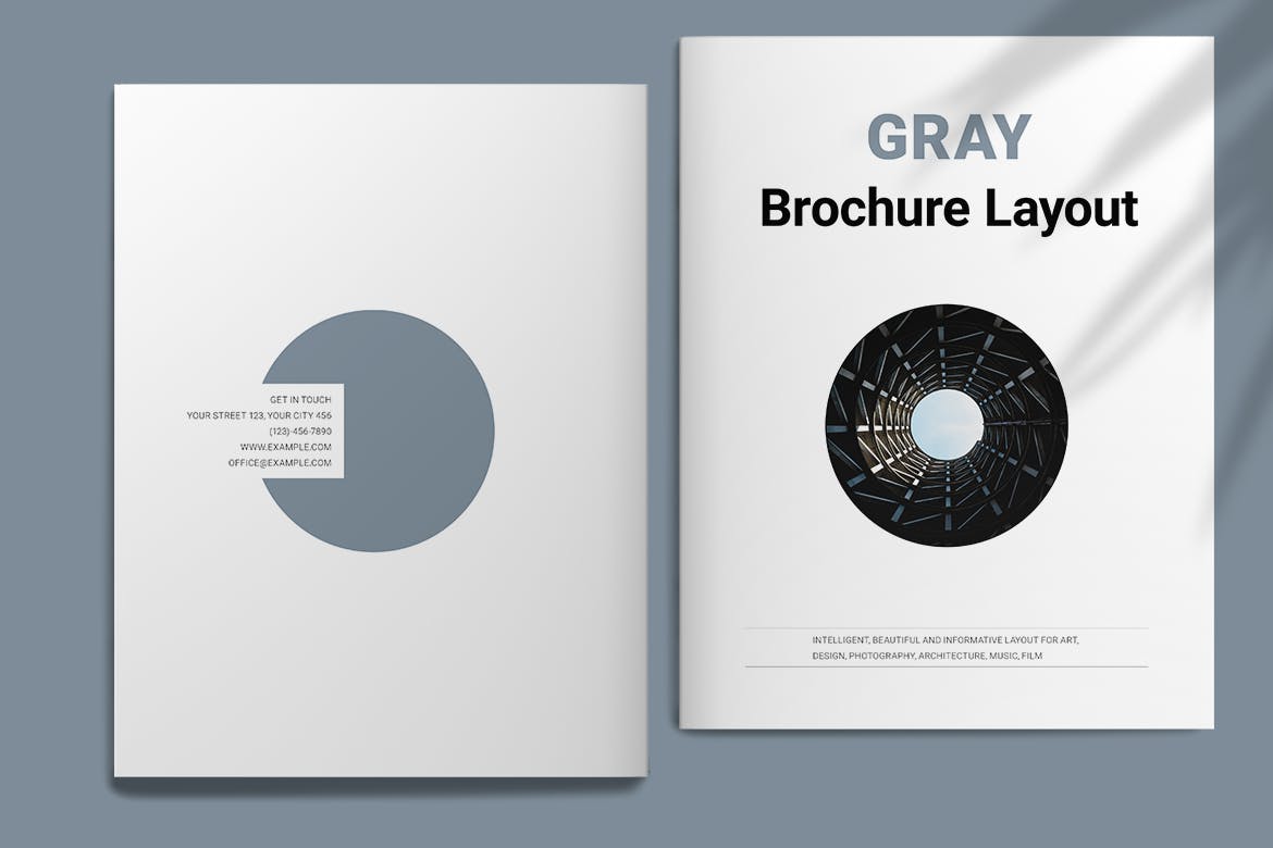 时尚/设计/艺术/摄影多用途画册设计模板 Gray Brochure插图(12)