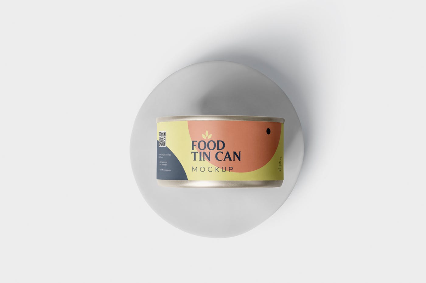 迷你型食品罐头外观设计图样机模板 Food Tin Can Mockup Small Size – Round插图(2)