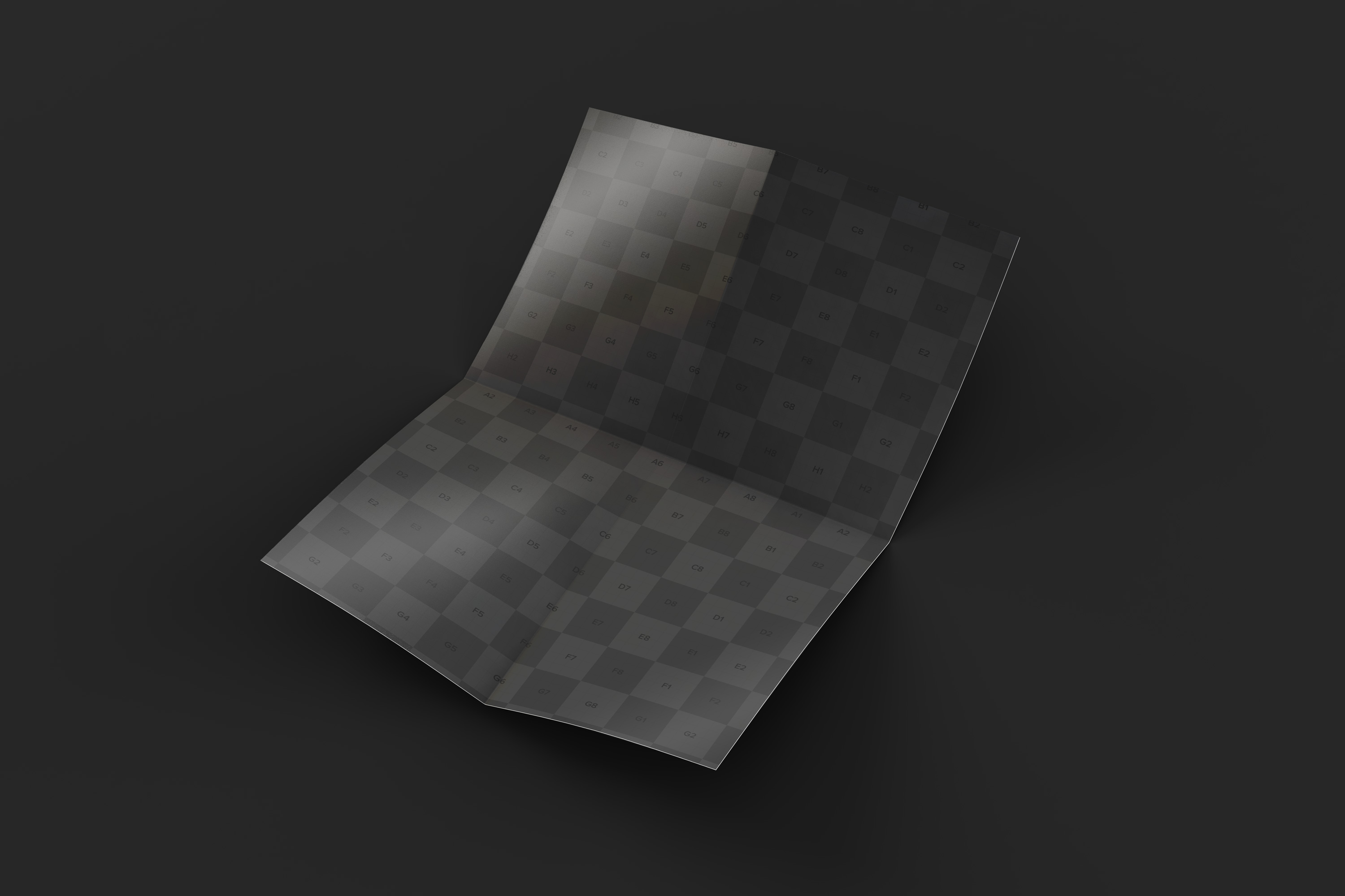 折叠展开效果A4纸张样机模板 Unfolded A4 Paper Mockup插图(2)