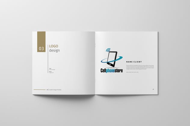 广告设计/网站设计/工业设计公司适用的产品目录画册设计模板 Graphic Design Portfolio Template插图(8)