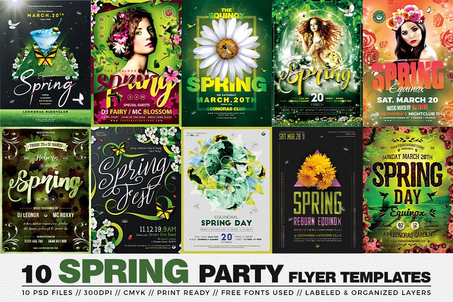 10款春季氛围商业促销海报模板下载[PSD]插图