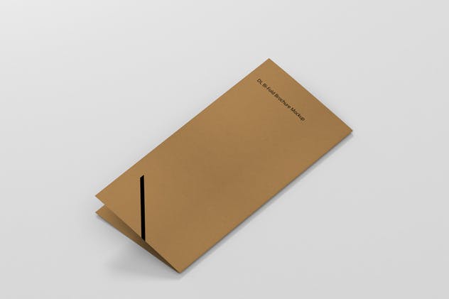 对折折页宣传小册样机 DL Bi-Fold Brochure Mock-Up插图(2)