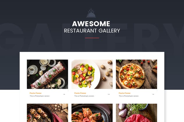餐厅、咖啡厅和食品店网站UI套件UI模板 Rococo Restaurant Web UI Kit插图(4)