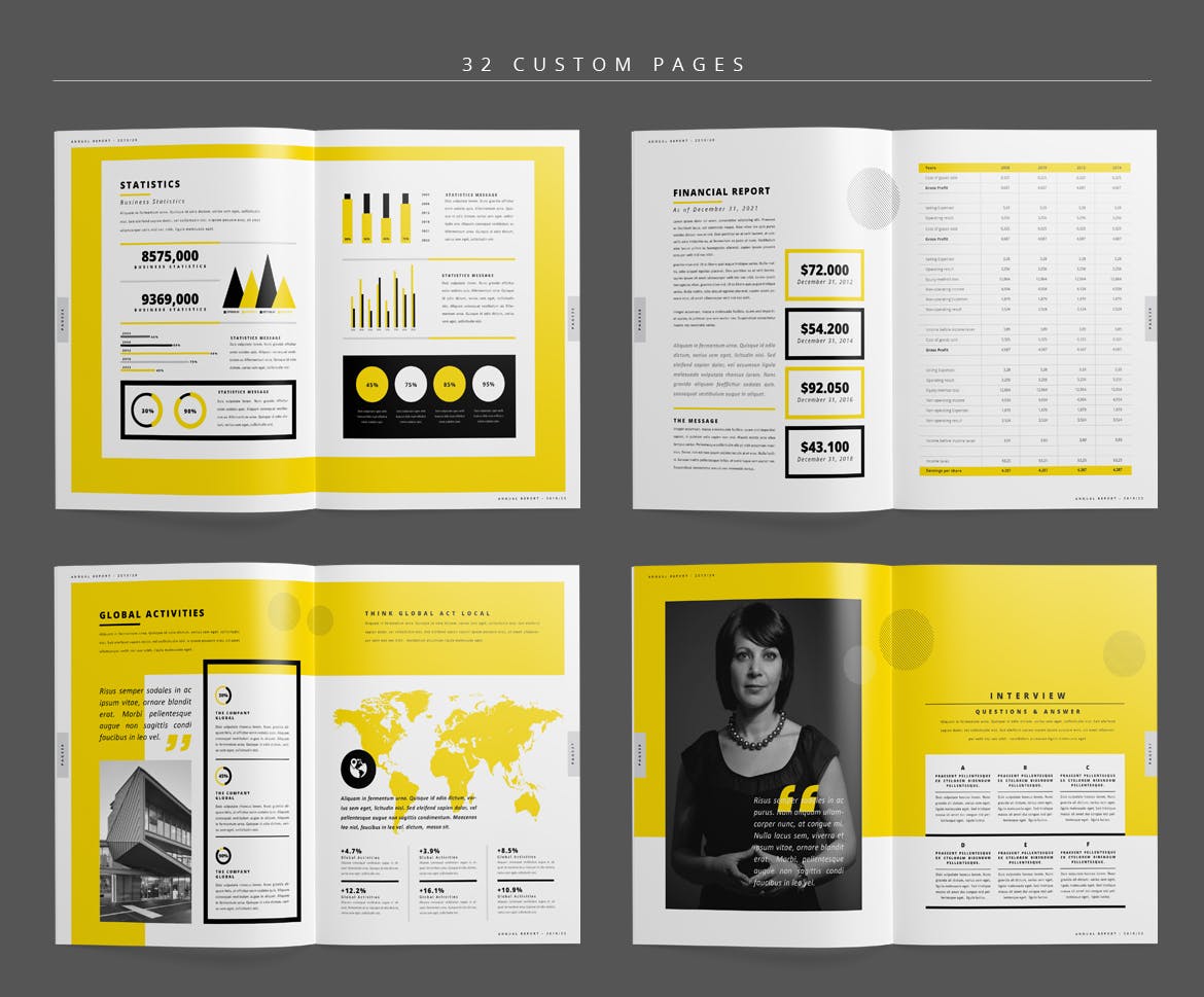 企业年度报告/市场年终报告设计模板 Annual Report插图(4)