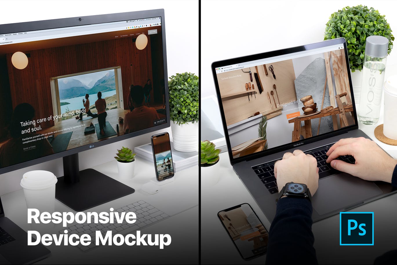 响应式页面设计多设备样机模板 Responsive Device Mockup插图