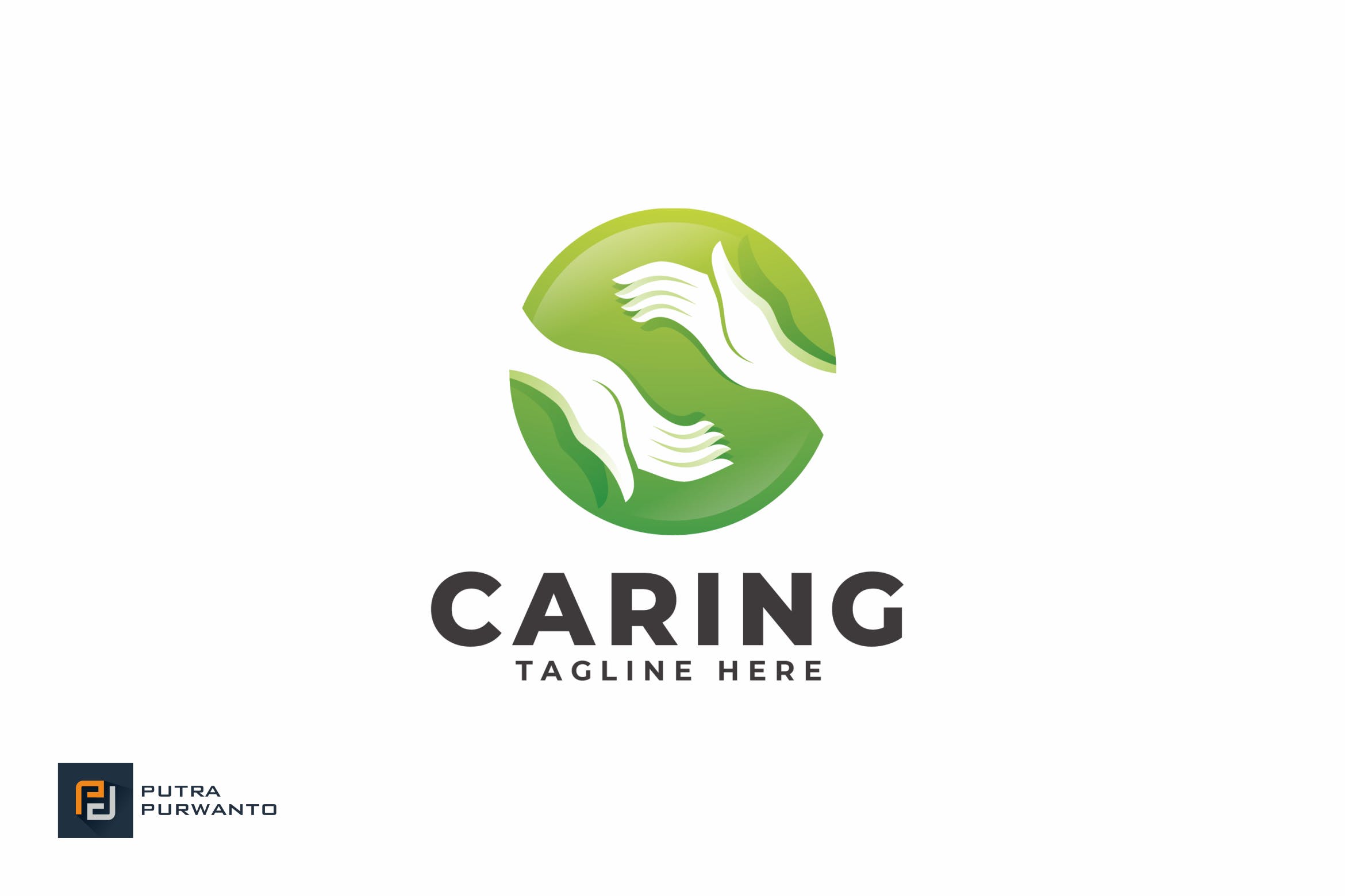 爱心慈善互助机构概念Logo设计模板 Caring – Logo Template插图